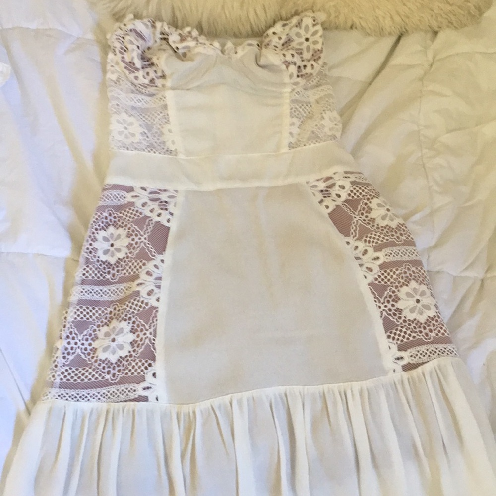 White Strapless For Love and Lemons Dress